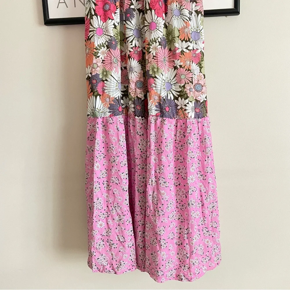 Agua Bendita Alani Java Maxi Dress Pink Bloom Large Underwire NWT - Picture 10 of 16